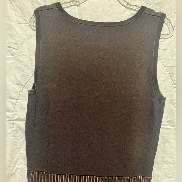 Doncaster Collection Sleeveless Dress Med and Cardigan Small, Color Dark Brown - Picture 12 of 14